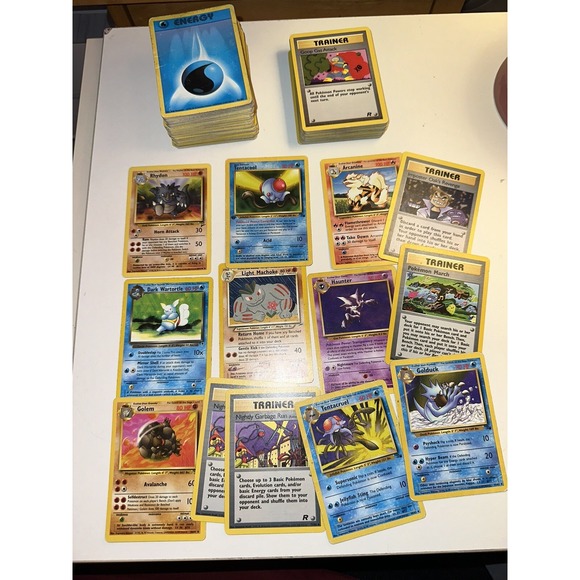 Huge lot of vintage pokemon cards 180 cards damaged MP-DMG See photos C6